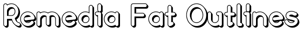 Remedia Fat Outlines Font