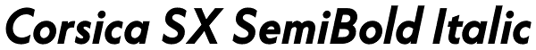 Corsica SX SemiBold Italic Font