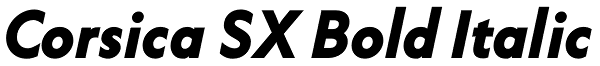 Corsica SX Bold Italic Font