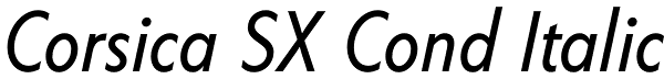Corsica SX Cond Italic Font
