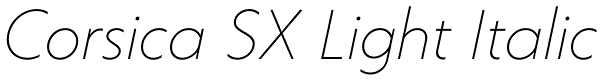 Corsica SX Light Italic Font