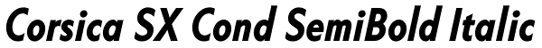 Corsica SX Cond SemiBold Italic Font