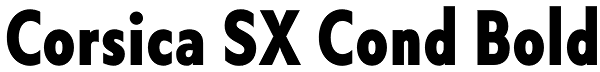 Corsica SX Cond Bold Font
