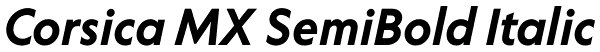 Corsica MX SemiBold Italic Font
