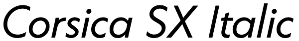 Corsica SX Italic Font