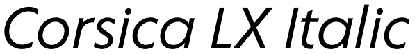 Corsica LX Italic Font