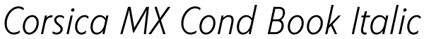 Corsica MX Cond Book Italic Font