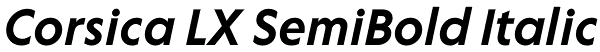 Corsica LX SemiBold Italic Font