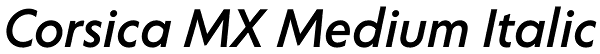 Corsica MX Medium Italic Font