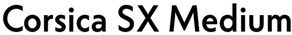Corsica SX Medium Font