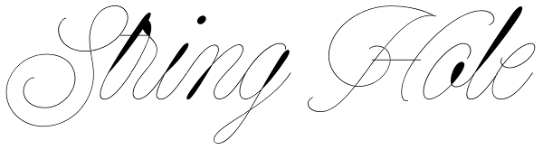 String Hole Font