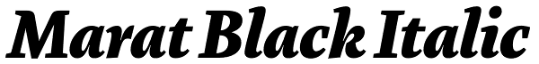 Marat Black Italic Font