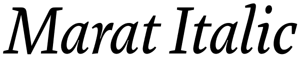 Marat Italic Font