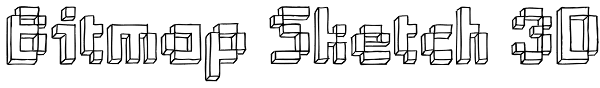 Bitmap Sketch 3D Font