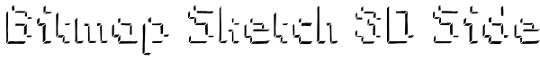 Bitmap Sketch 3D Side Font