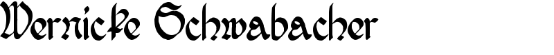 Wernicke Schwabacher Font