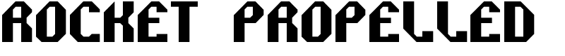 Rocket Propelled Font