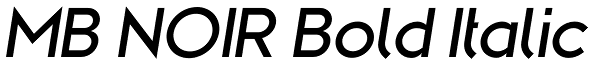 MB NOIR Bold Italic Font