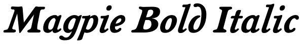 Magpie Bold Italic Font