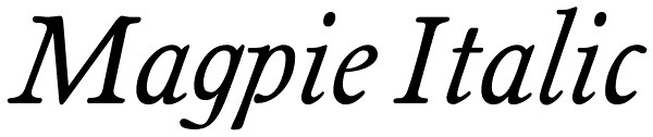 Magpie Italic Font