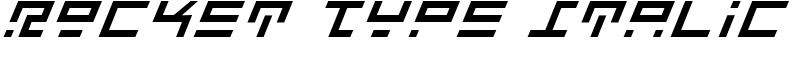 Rocket Type Italic Font