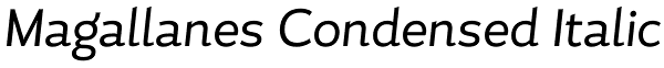 Magallanes Condensed Italic Font