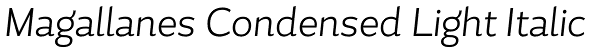 Magallanes Condensed Light Italic Font