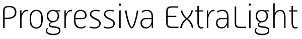 Progressiva ExtraLight Font