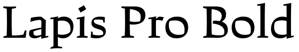 Lapis Pro Bold Font