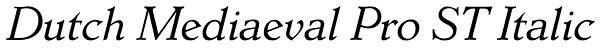 Dutch Mediaeval Pro ST Italic Font