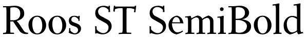 Roos ST SemiBold Font