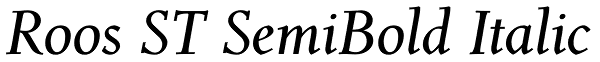Roos ST SemiBold Italic Font
