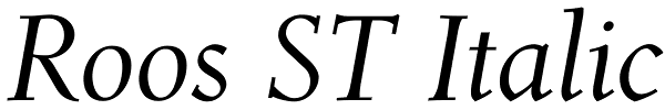 Roos ST Italic Font