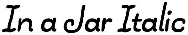 In a Jar Italic Font