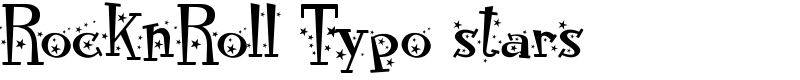 RocknRoll Typo stars Font