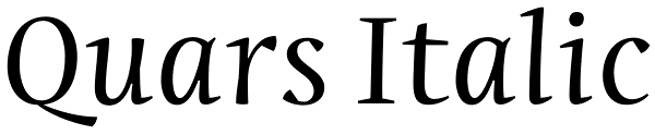 Quars Italic Font