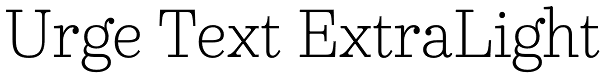 Urge Text ExtraLight Font