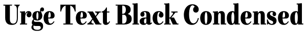 Urge Text Black Condensed Font