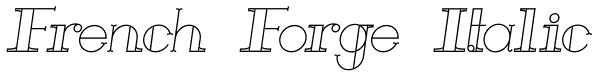 French Forge Italic Font