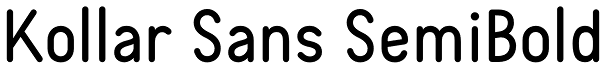 Kollar Sans SemiBold Font