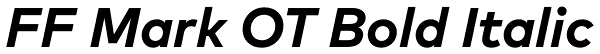 FF Mark OT Bold Italic Font