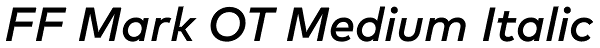 FF Mark OT Medium Italic Font