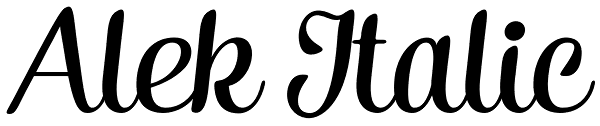 Alek Italic Font