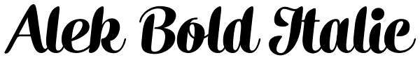 Alek Bold Italic Font