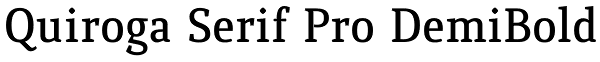 Quiroga Serif Pro DemiBold Font