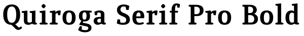 Quiroga Serif Pro Bold Font