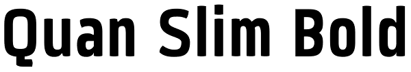 Quan Slim Bold Font