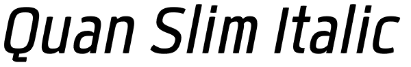 Quan Slim Italic Font