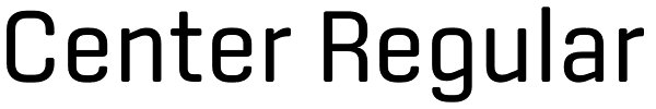 Center Regular Font