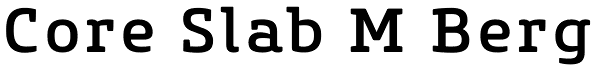 Core Slab M Berg Font
